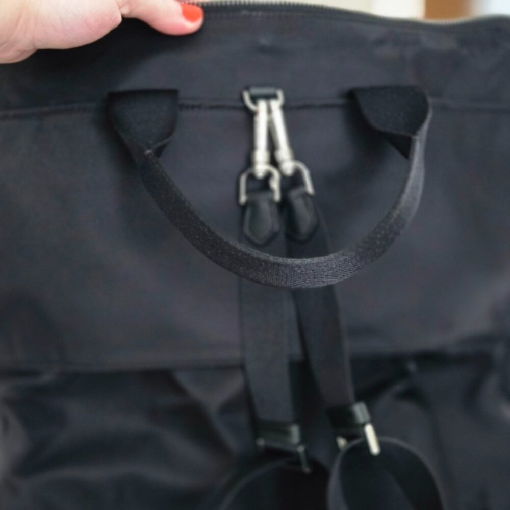 Kate Spade Sam KSNYL Convertible Backpack – Black Nylon Tote/Backpack - Picture 5 of 11